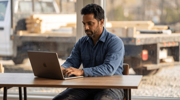 Construction delivery business owner creating an LLC for a building materials delivery company