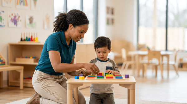 Corporate childcare owner working on their new business idea