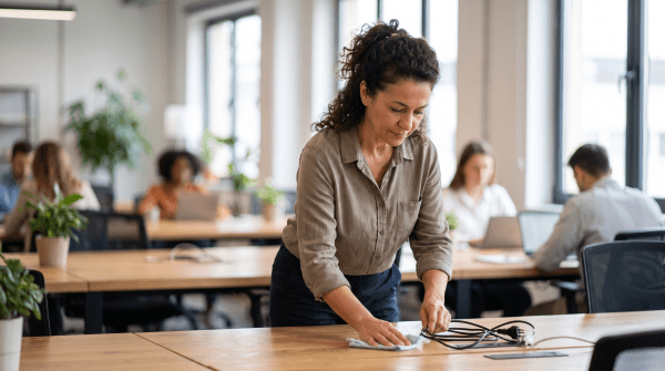 Coworking space owner working on their business