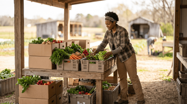 CSA farm owner working on their new business idea
