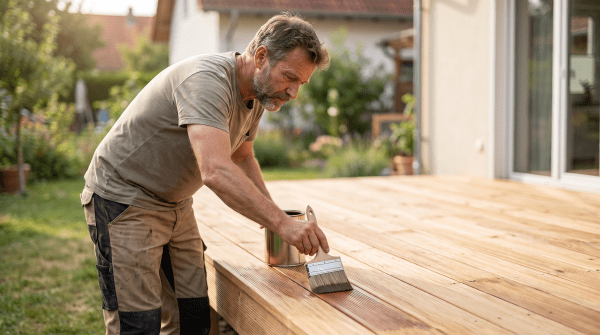 Deck staining service owner starting a business.