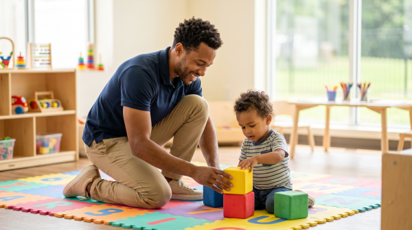 Drop-in childcare owner working on their new business idea