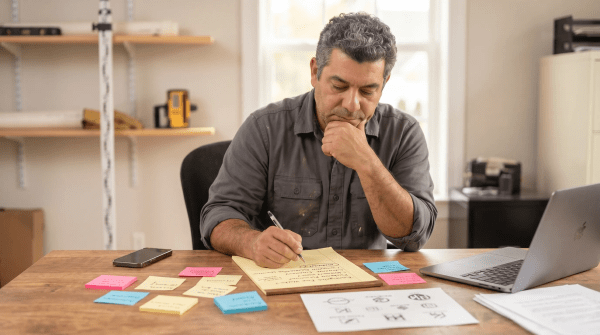 Excavation contractor reviewing LLC business name ideas
