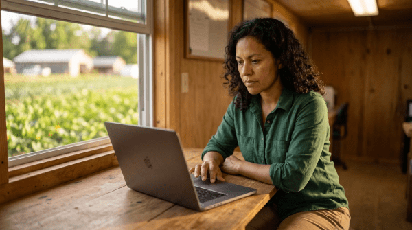 Family vegetable farm owner creating an LLC for a small farm and produce business