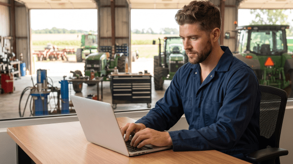 Farm equipment repair business owner forming their LLC