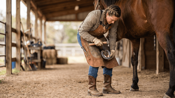 Farrier business owner working on their new business