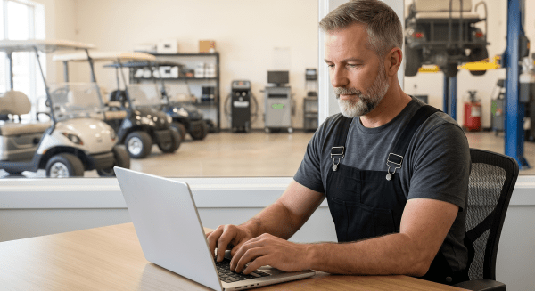 Golf cart repair and sales business owner forming their LLC