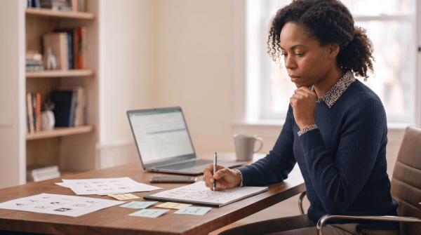 Health tech SaaS owner brainstorming business name ideas