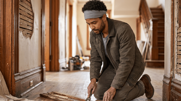 Historic home restoration business owner restoring a historic home