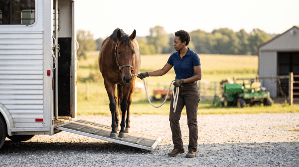 Horse transport owner working on their new business
