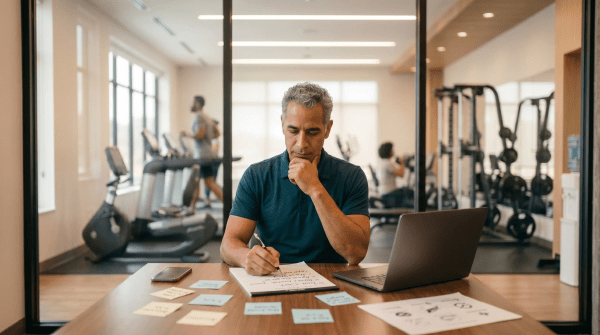 Fitness center owner naming a fitness business