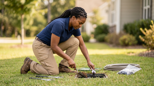 Irrigation maintenance owner starting a business.