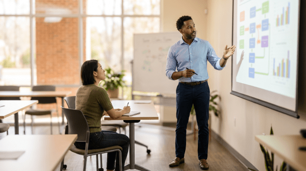 Lean six sigma training owner working on their new business idea