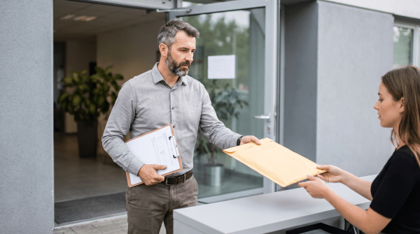 Legal courier owner starting a business.