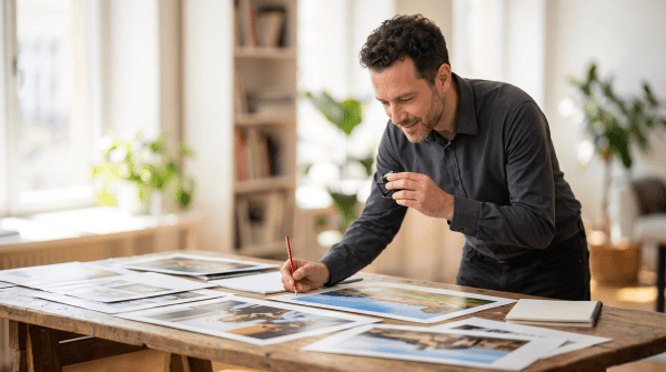 Magazine owner working on their business