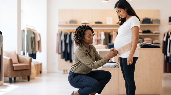 Maternity store owner running a maternity store