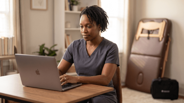 Mobile massage business owner creating an LLC for a mobile massage therapy service