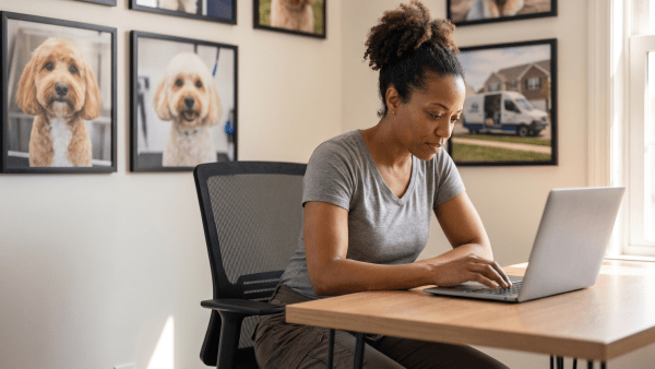 Mobile pet grooming service owner creating an LLC for a mobile dog grooming business