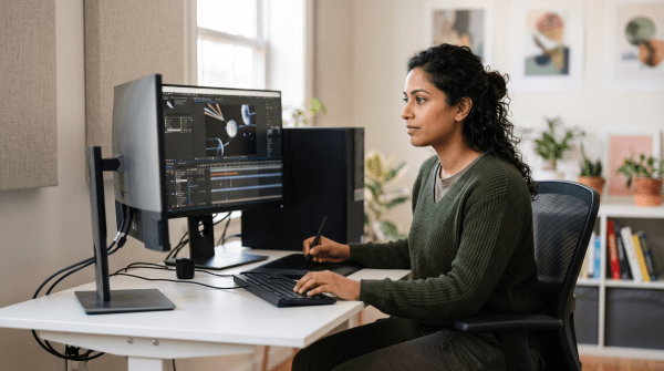 Motion graphics studio owner starting a business.