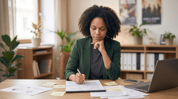 Talent agency owner creating LLC name ideas for a music booking business