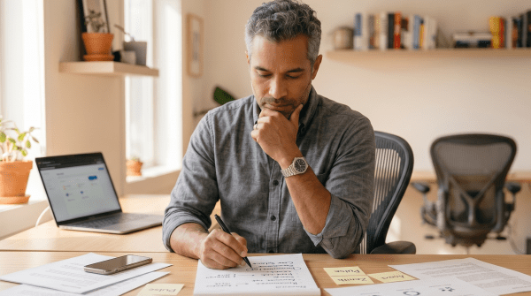 No-code development agency owner brainstorming business name ideas