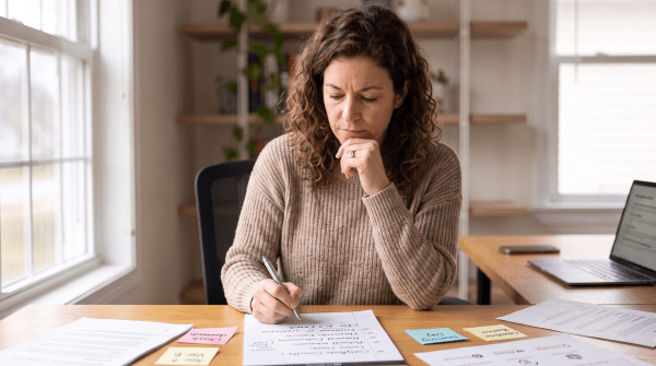 Online learning community owner brainstorming business name ideas