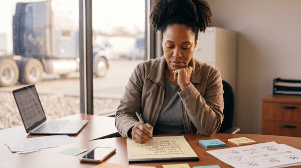 Owner-operator trucking business owner creating LLC name ideas