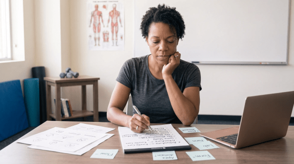 Personal trainer school owner brainstorming business name ideas