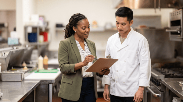 Restaurant consulting owner working on their new business idea