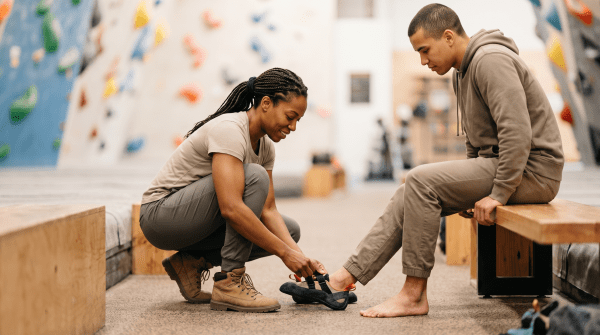 Rock climbing gym owner working on their new business idea