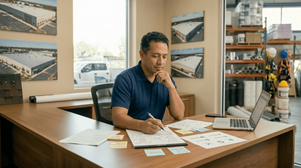 Roofing contractor naming a business