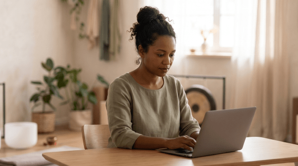 Sound bath business owner forming their LLC