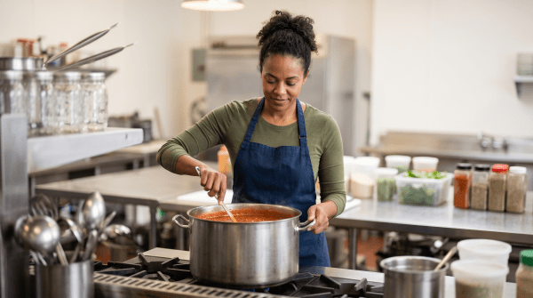Specialty sauce brand owner making specialty sauce