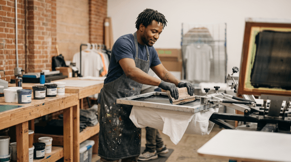 Streetwear brand owner working on their business