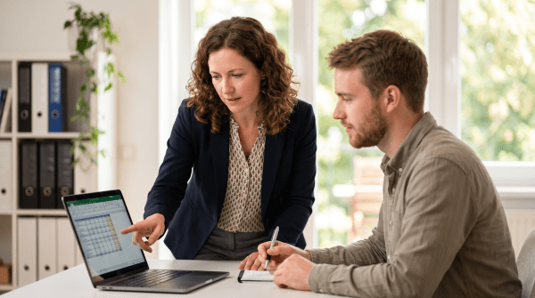 Student loan consulting owner working on their new business idea