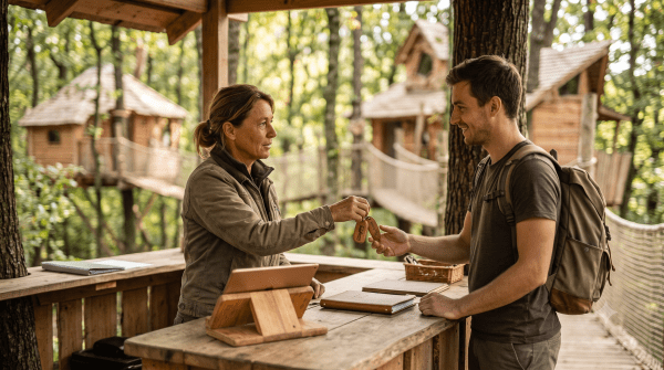 Treehouse resort owner running a treehouse resort