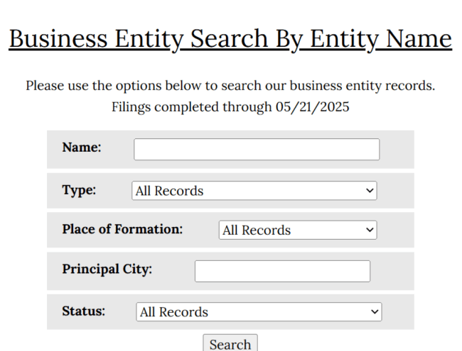 Alabama entity name search home
