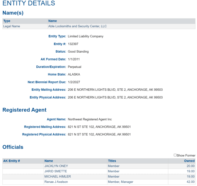 Alaska corporations search results 2