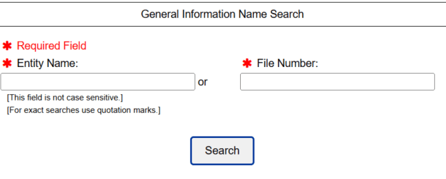 Delaware business search home