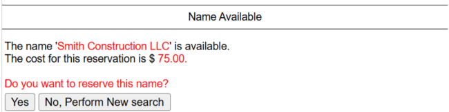 DE name availability search available