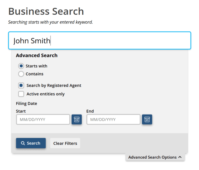 Idaho registered agent search home
