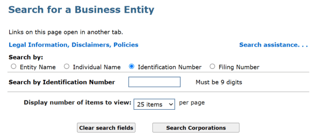 MA ID number search home
