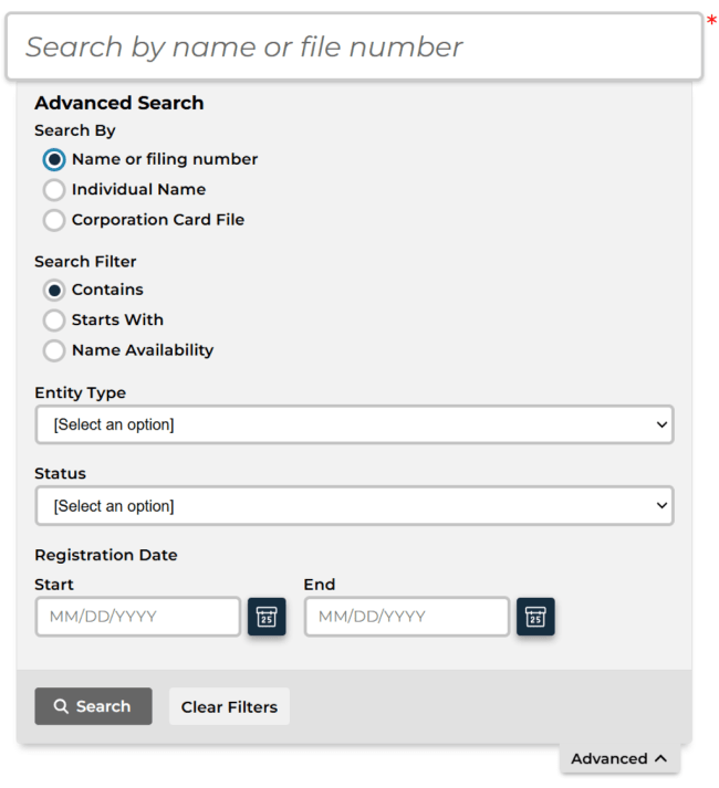 Michigan advanced search home