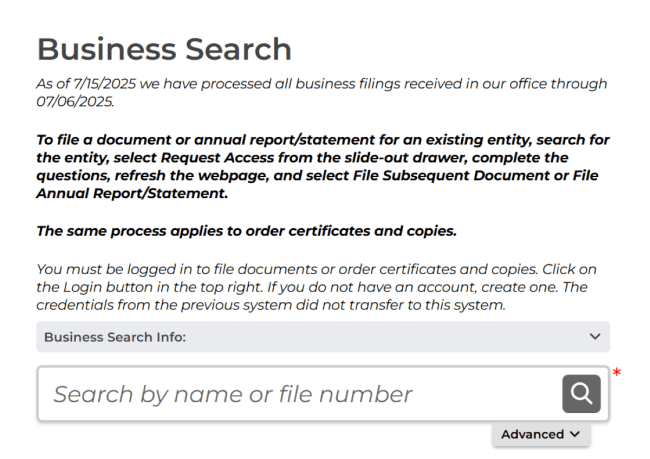 Michigan business search home
