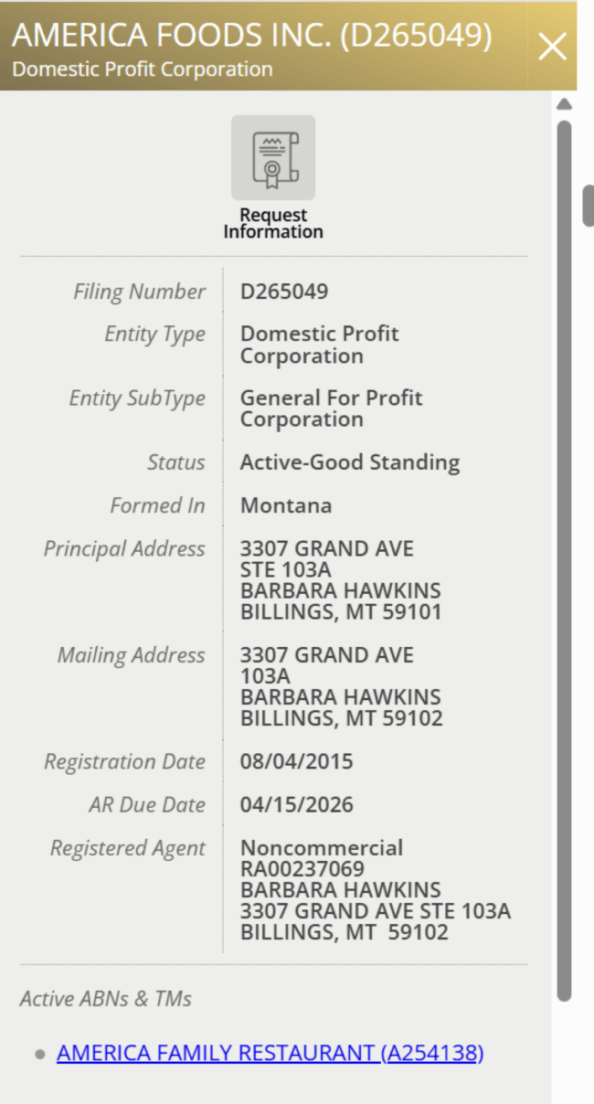 Montana business name search results 2