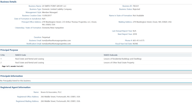 New Hampshire business name search results 2