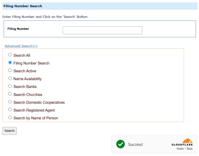 OK filing number search