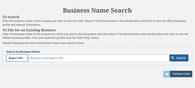 SC business name search home