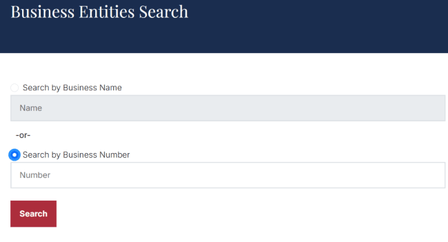 Iowa business number search results