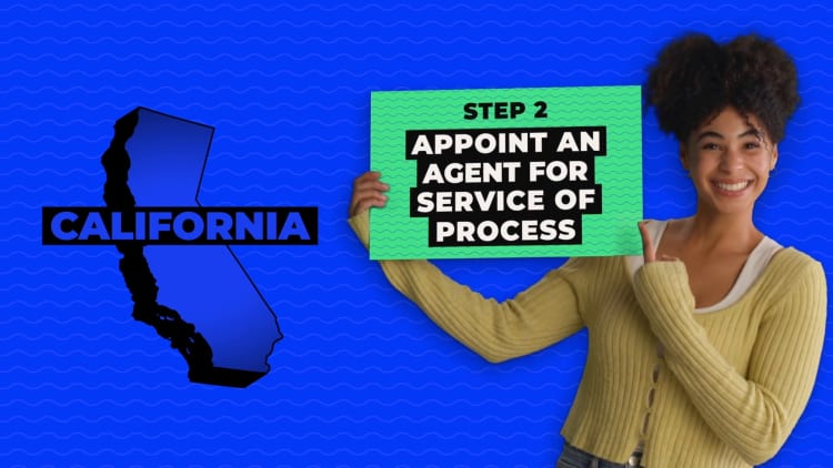 illustration of registered agent step in forming an llc in california